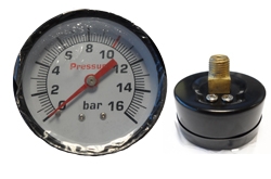 Pressure Gauge - 1/4&#34; 0-16 Bar Back Connection Dia 63 Left &#40;Tech&#41;