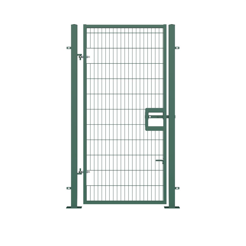 Twin Wire Single Leaf Gate H 2.4 x 1.2mGreen Powder Coated Finish  Bolt-Down