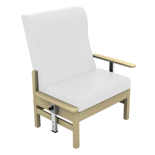 Atlas High Back Bariatric Arm Chair with Drop Arms - White