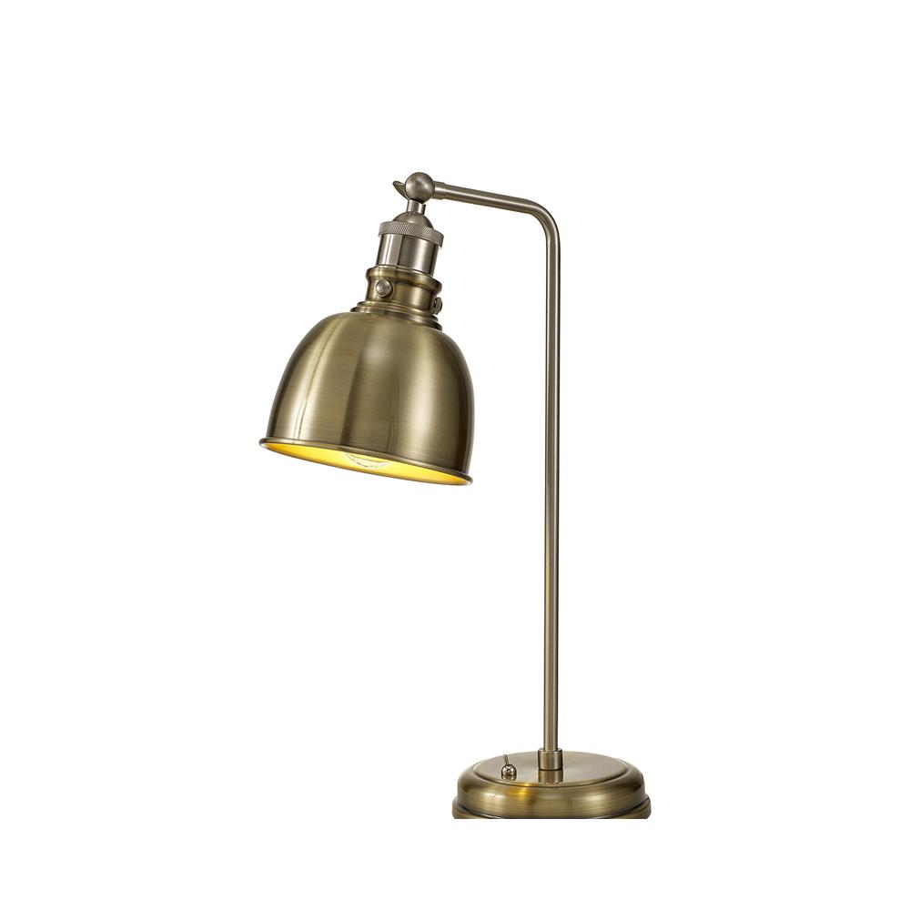 Luxuria Solstice Adjustable Table Lamp E27 Satin Nickel / Antique Brass / Gold