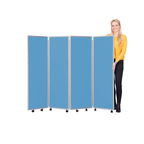 Easy Clean Mobile Office Divider Screen - 1500mm High