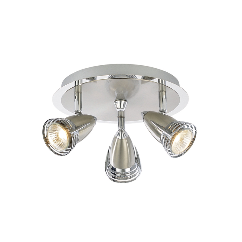 Forum Elara Triple Spotlight Satin Nickel/Chrome