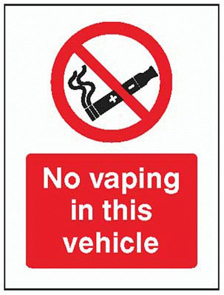No vaping in this vehicle