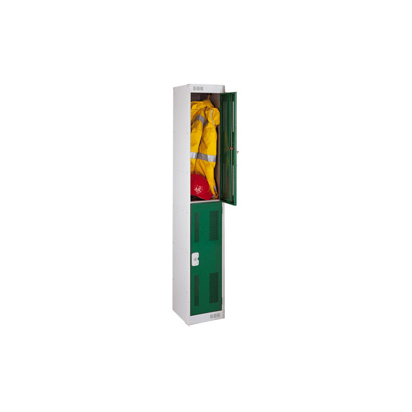 Perforated Two Door Locker For The Retail Sector