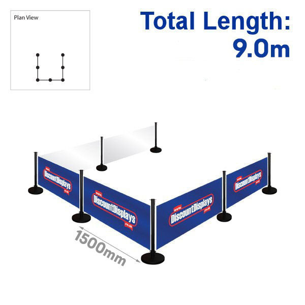 9m Economy Cafe Barrier Kit