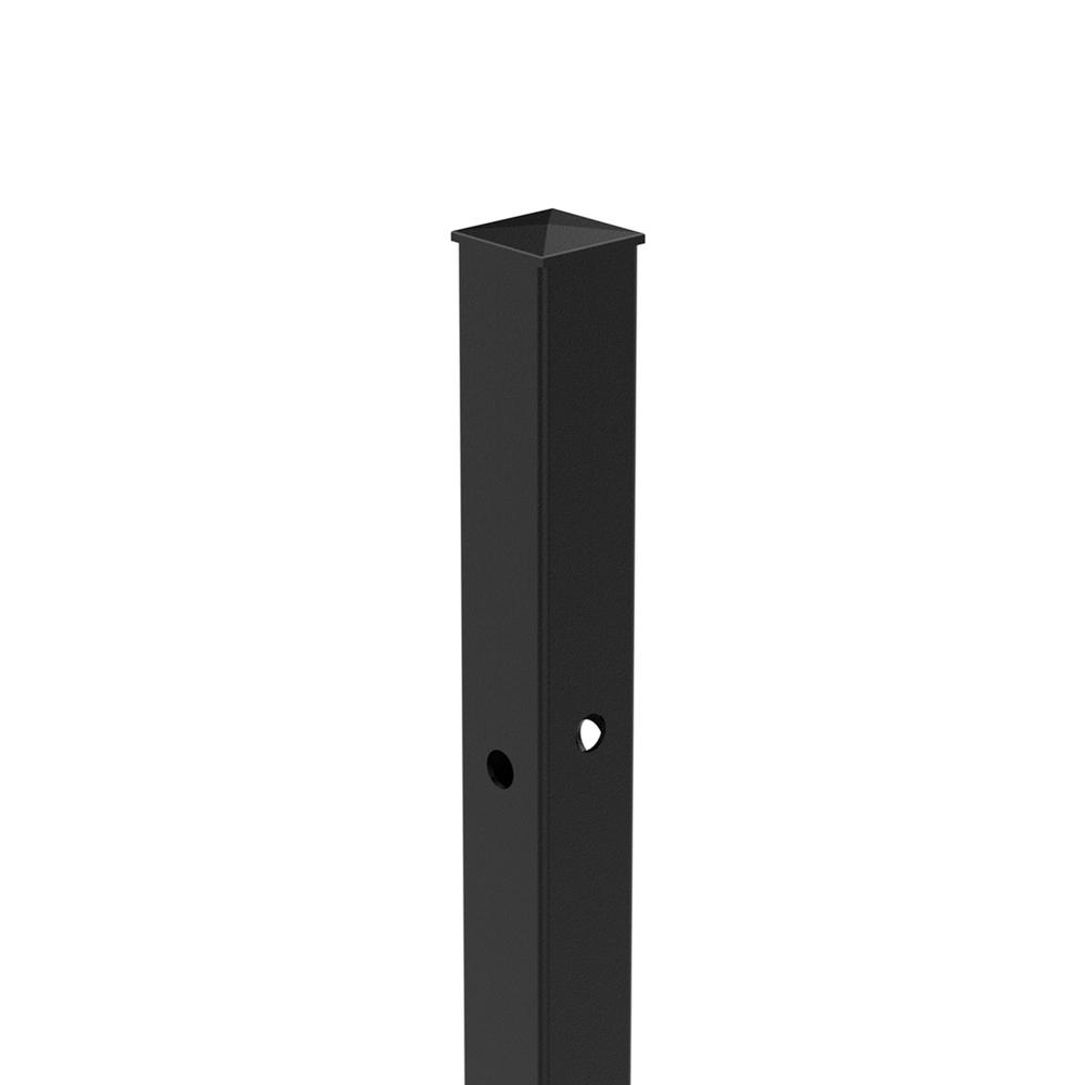 1200mm High Concrete In Corner Post - No Cleats & Fittings - Black