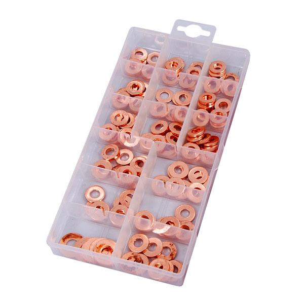 Neilsen CT3162 150pcs Injector Copper Sealing Ring Kit