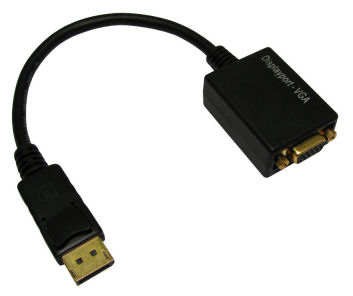 CONV-DSP-SVGA-L Converter Display Port Male to SVGA-L Female to Monitor end. Dongle Style cable form