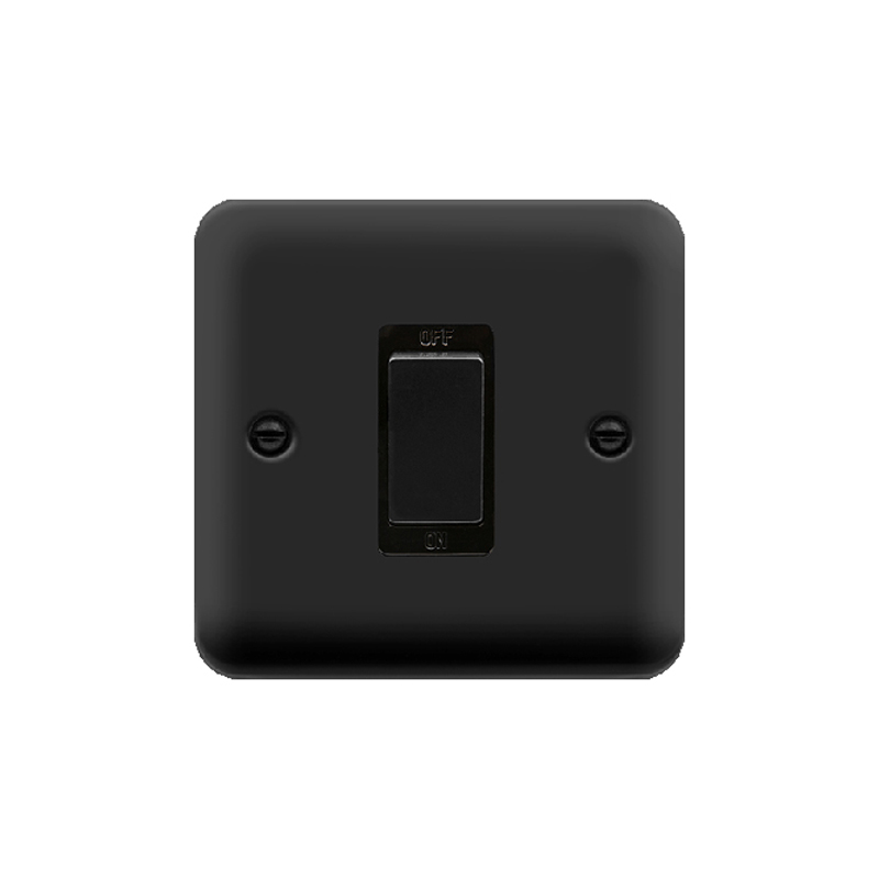 Click Deco Plus Cooker Switch Matt Black Black Inserts