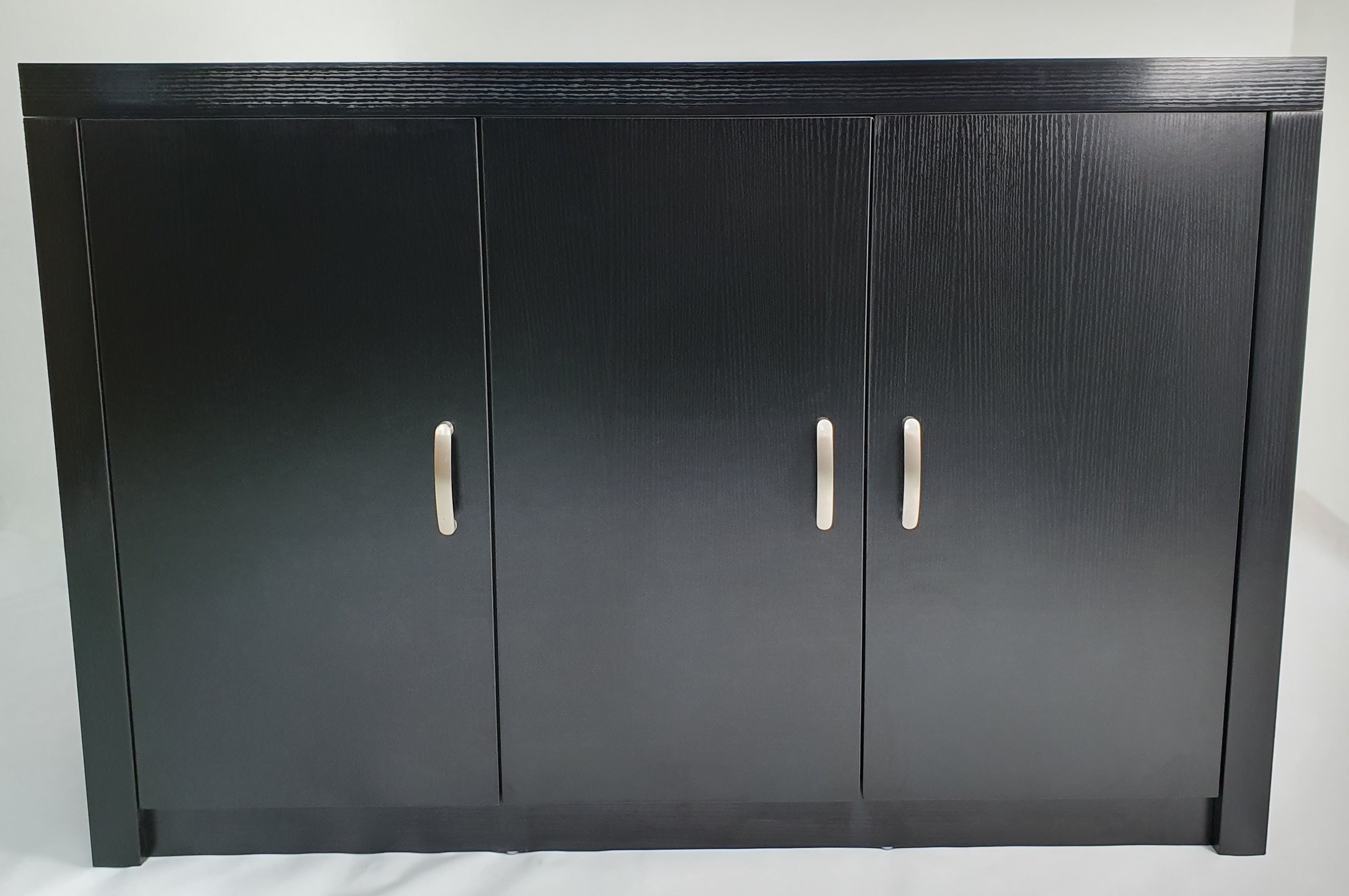 Specialising In Quality Executive Three Door Office Cupboard Credenza in Black Ash - BG-892 UK