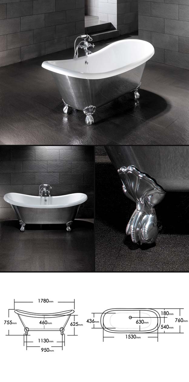 Rocco Polished Freestanding Bath (25C)