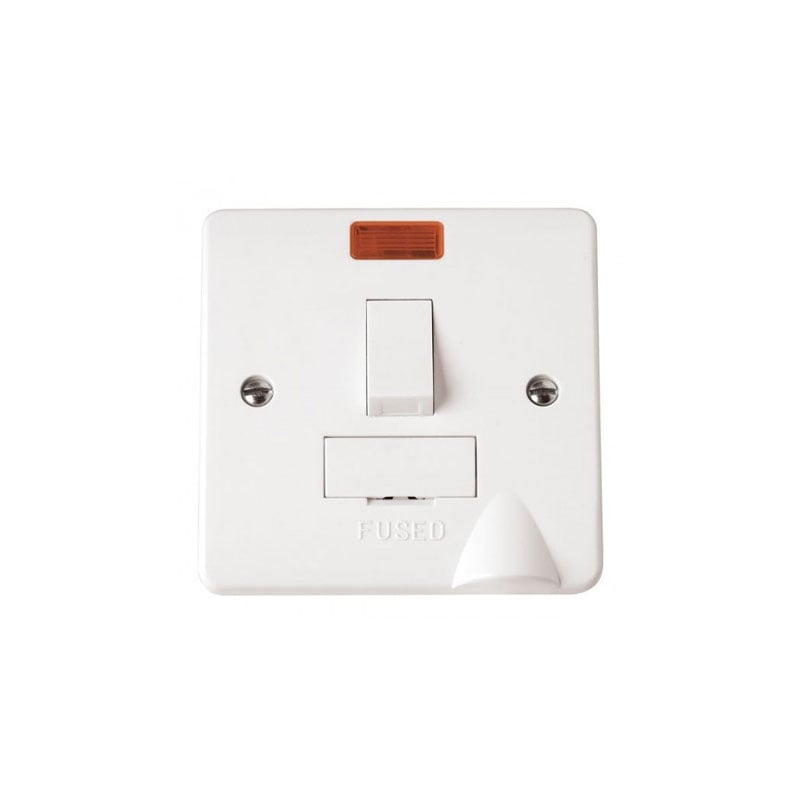 Click DP Switched Fused Connection Unit Flex Outlet & Neon