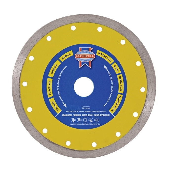 Faithfull Continuous Rim Diamond Blade 180mm