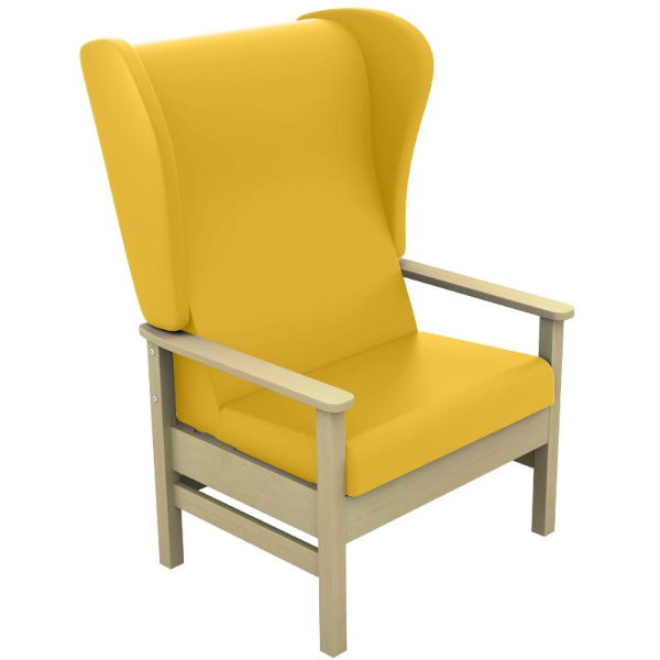Atlas High Back Bariatric Arm Chair with Wings - Primrose