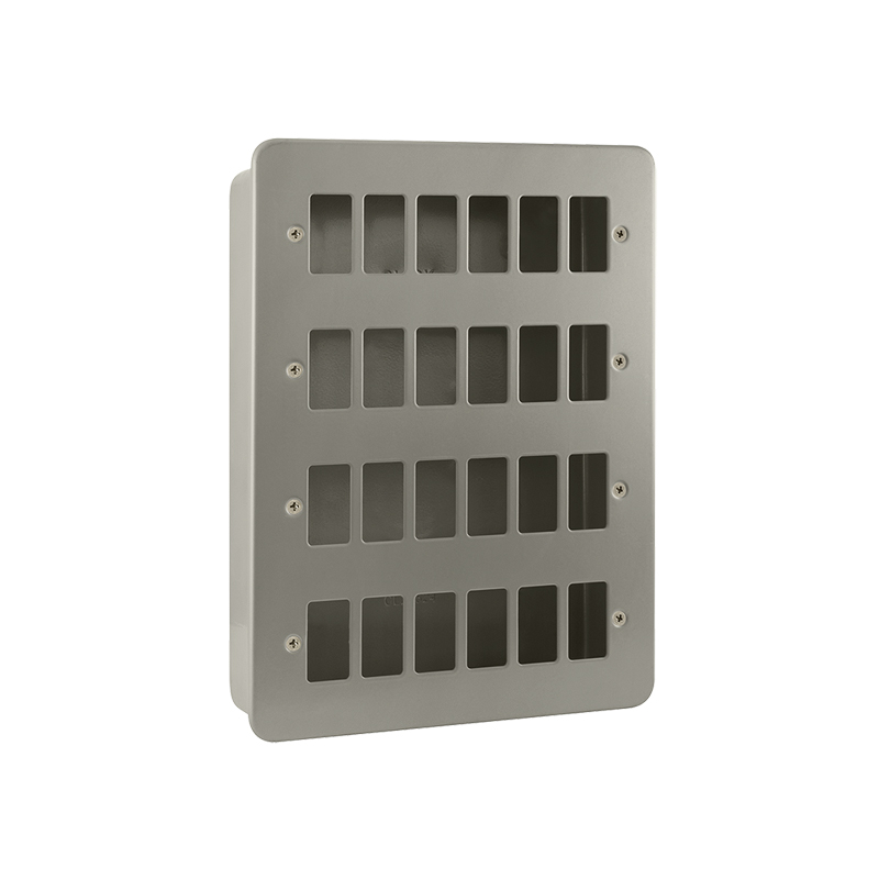 Click GridPro Metal Clad 24 Gang Frontplate with Back Box (No Knockouts)