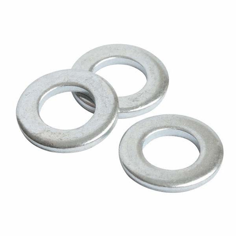 M12 Flat Plain Washers (x100 Qty) - Bright Zinc Plated