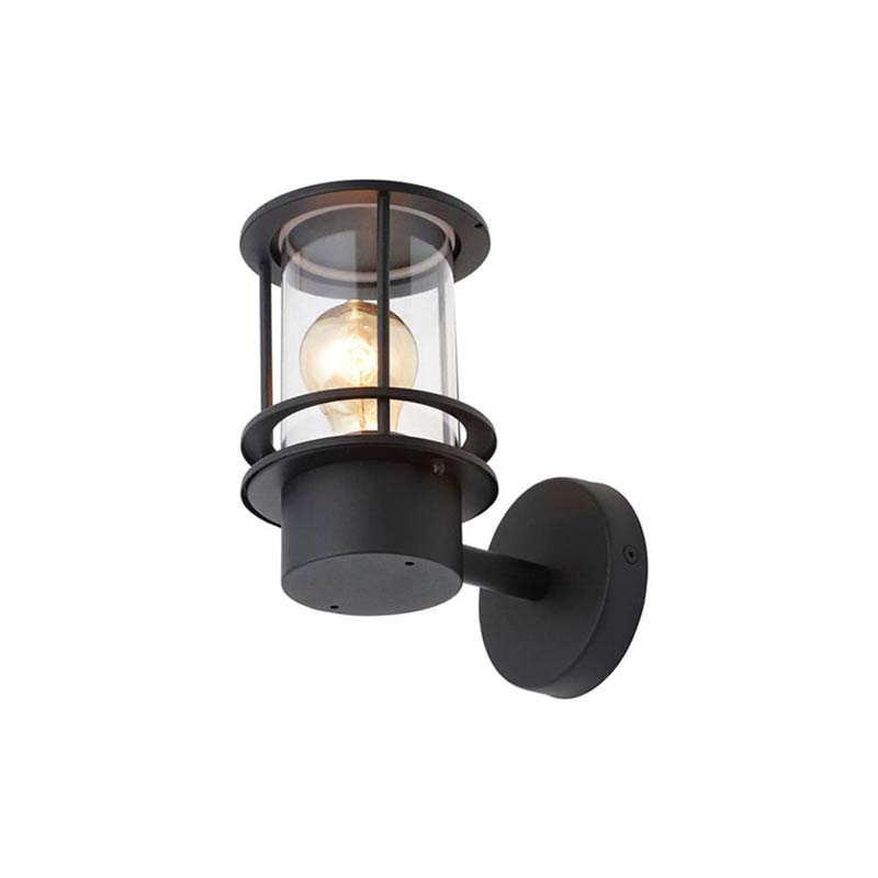 Forum Leonis Miners Style Wall Lantern E27 Black