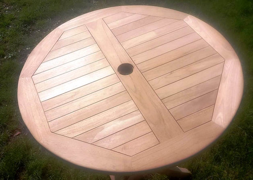UK Suppliers of Folding Round Teakwood Table 90cm