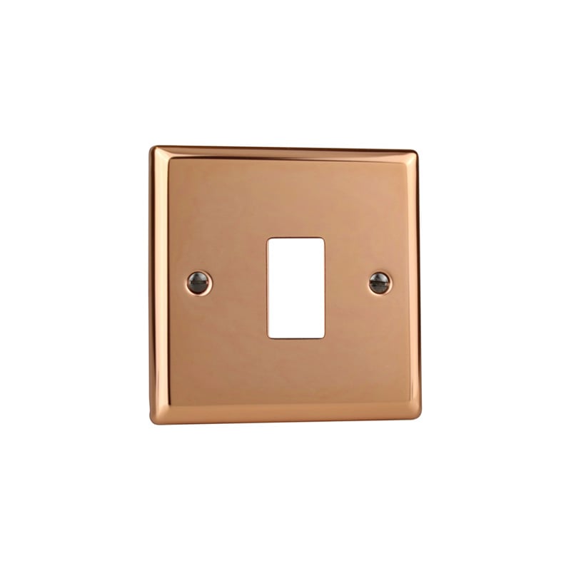 Varilight Urban 1G Plate Polished Copper with York Single Plate (Standard Plate)
