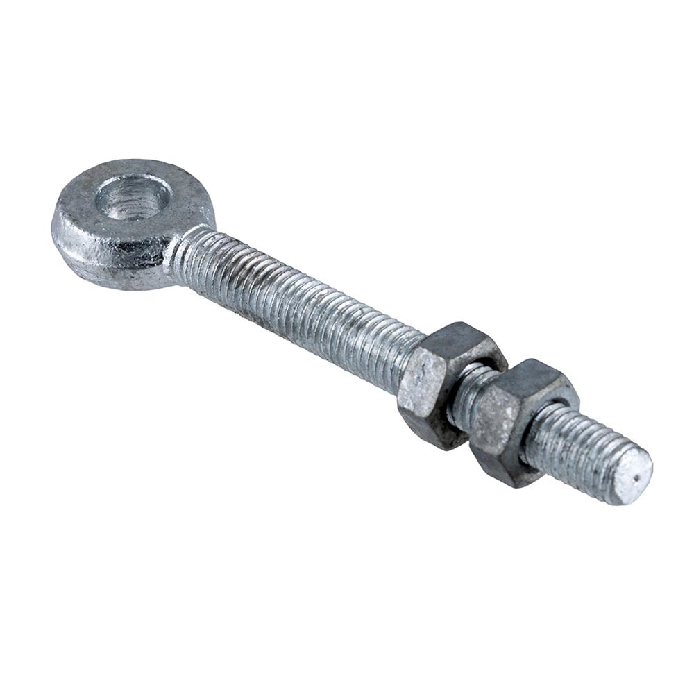 Galvanised Gate Eye Bolt Adjustable M12 x 100 C/W 2 Nuts 