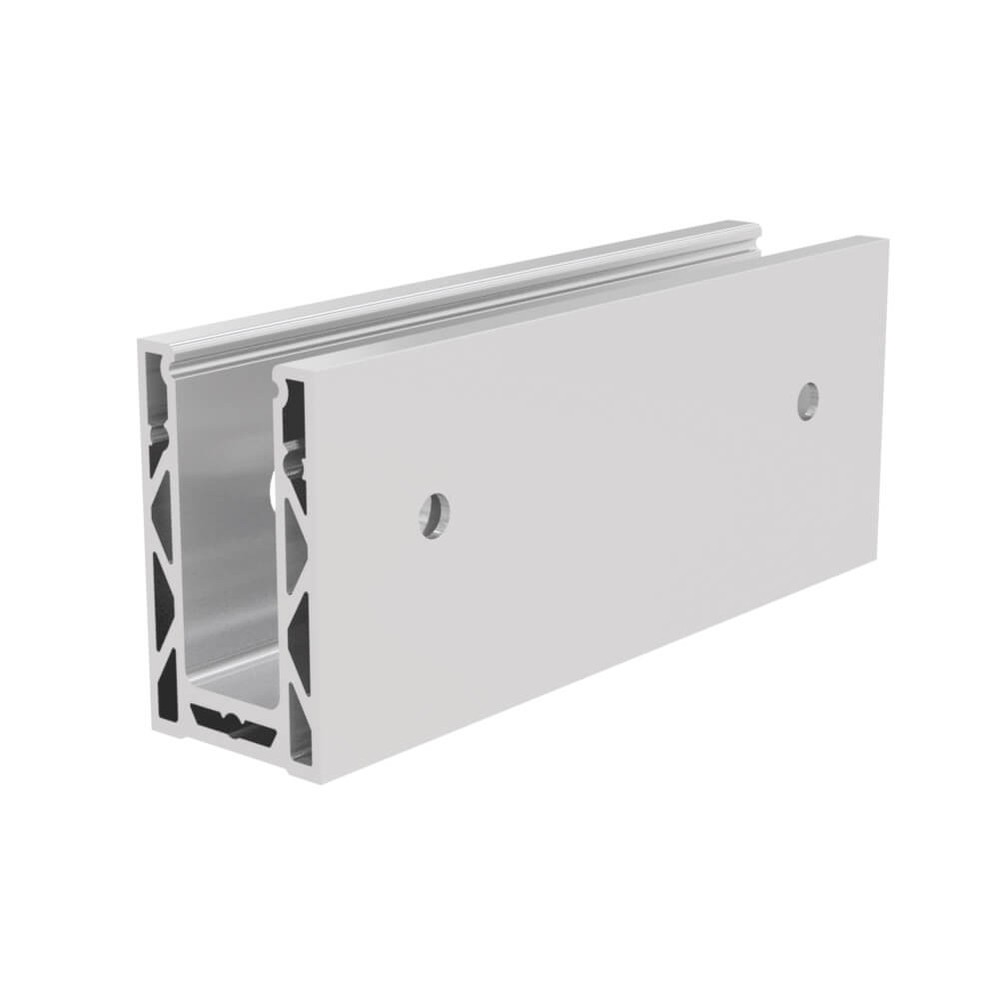 Adjustable Aluminium Channel - 5.0m Side For 15 to 21.5mm Glass (Mill Finish)