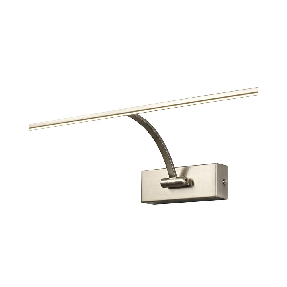 Luxuria Gloranta 56cm 1 Arm Wall Light/Picture Light 1x10W LED 3000K 850lm Satin Nickel