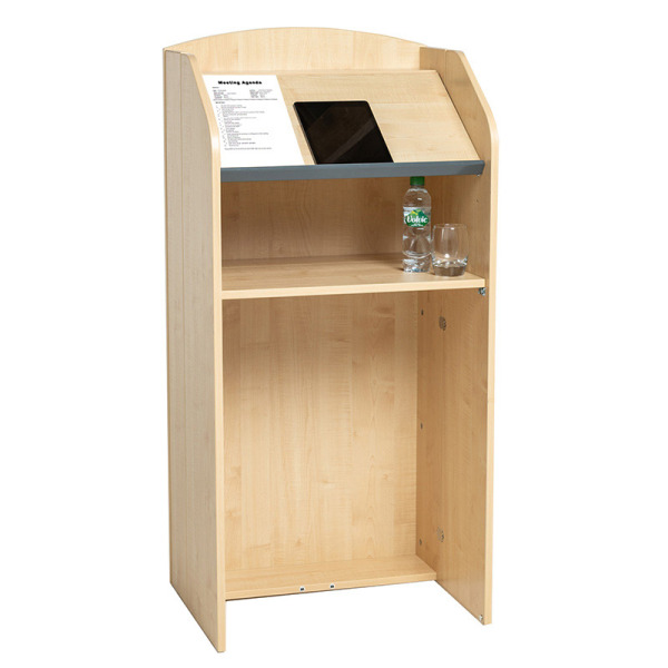 Folding Floor Standing Lectern with Shelf