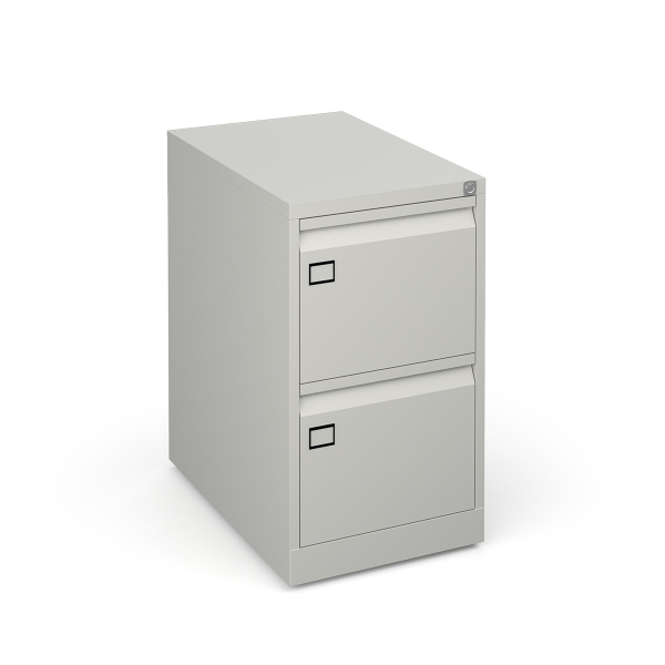 Steel Executive Filing Cabinet with 2 Drawers - Grey