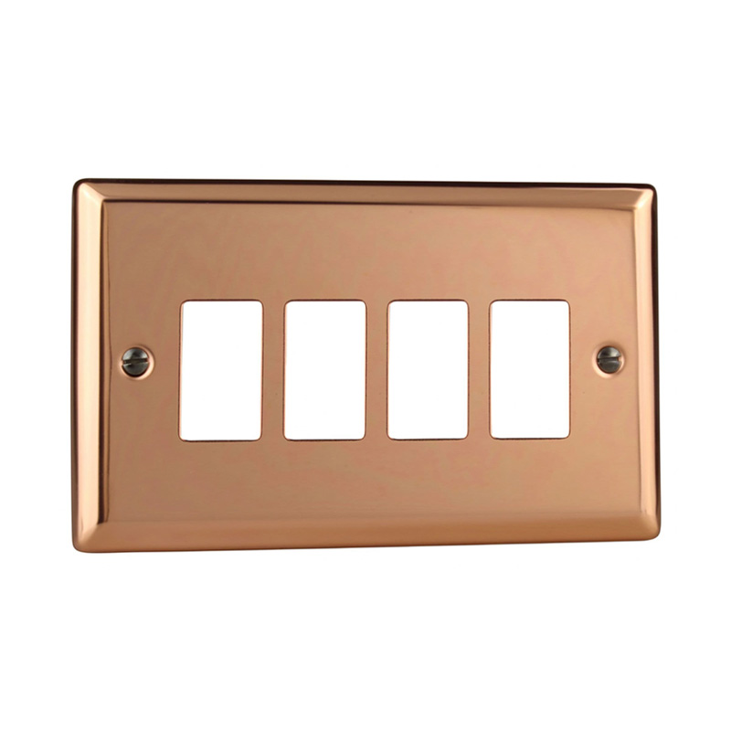 Varilight Urban 4G Plate Polished Copper with York Twin Plate (Standard Plate)