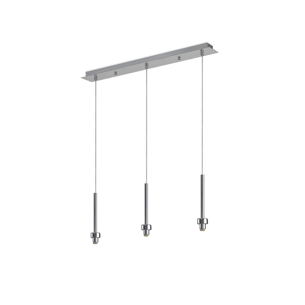 Luxuria Apex Polished Chrome 3 Light G9 Universal 2m Drop Linear Pendant