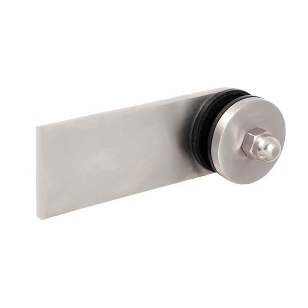 Weld On Glass Clamp - 120 x 40 x 6mm Stainless 316 C/W Bolt & Domed Nut
