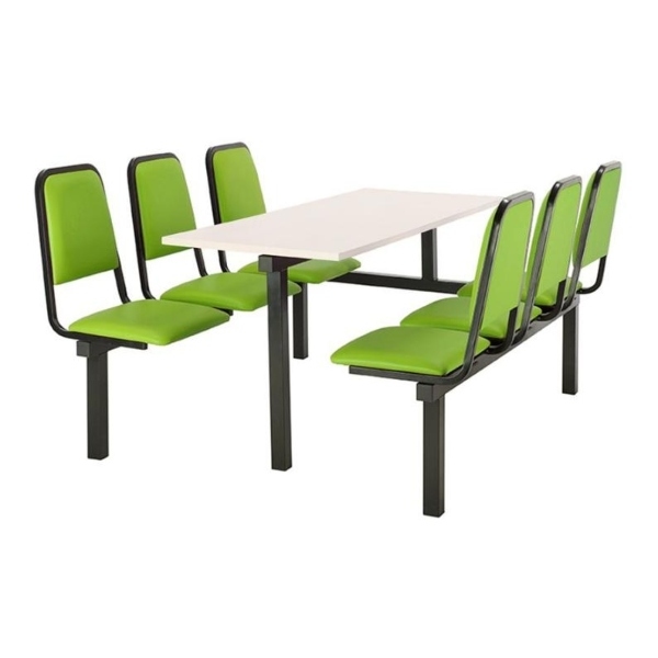 CU92 - 6-Seater Chester Canteen Unit - 1 Way Access, Green, White