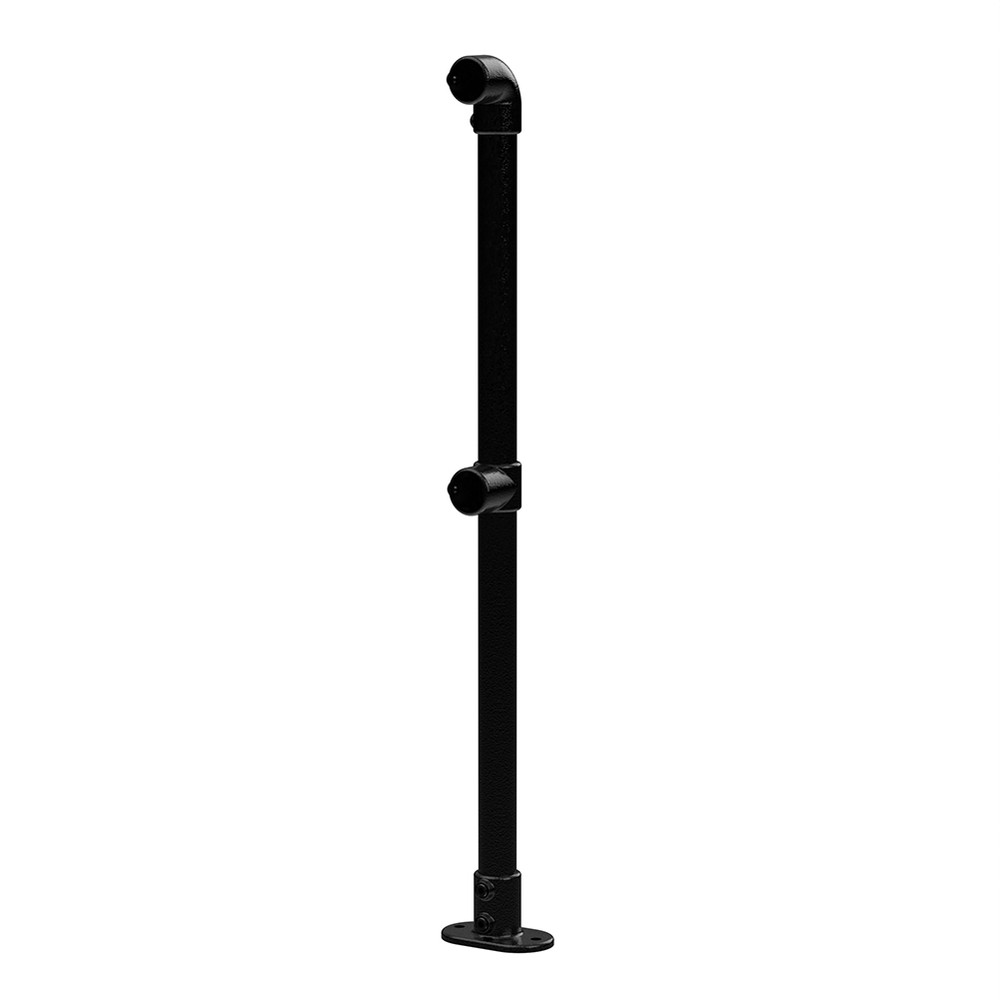 End Post For 48.3mm Tube - Black Powder Coated