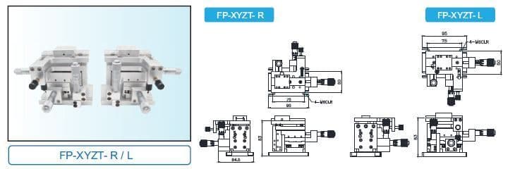 FP-XYZT-R/L Tip/Tilt Fibre Stage