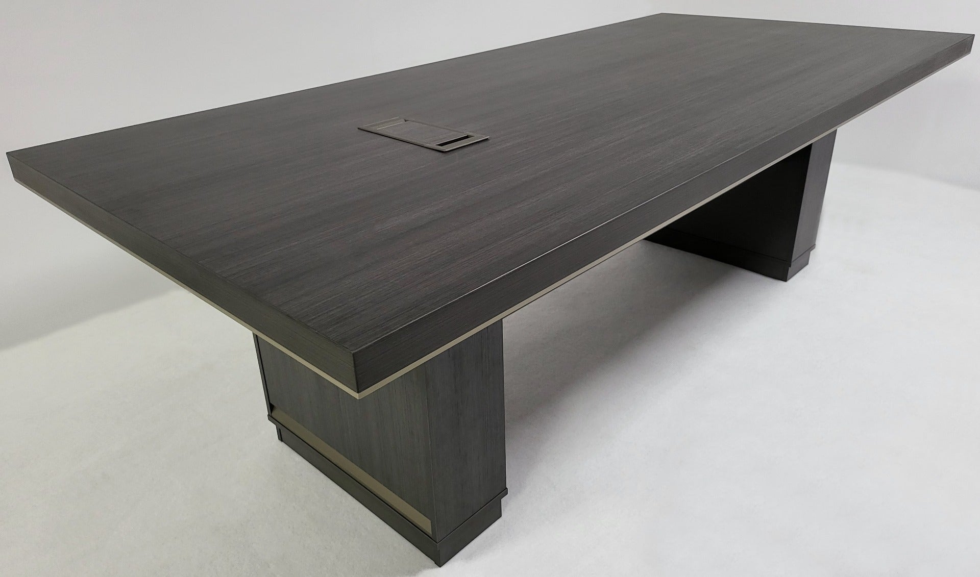 Heavy Duty 2400mm Grey Oak Executive Boardroom Table with Aluminum Edging - HC0324 North Yorkshire