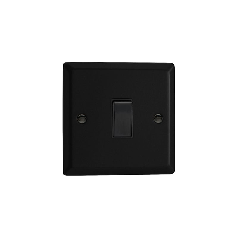 Varilight Urban 1G 20A DP Rocker Switch Matt Black (Standard Plate)