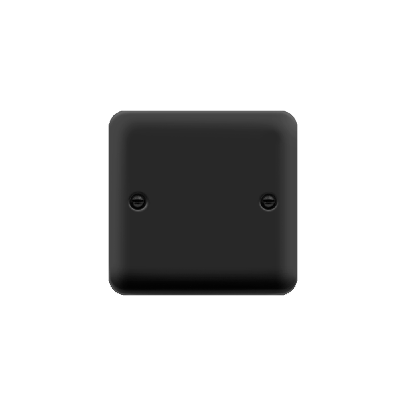 Click Deco Plus 1 Gang Blank Plate Matt Black