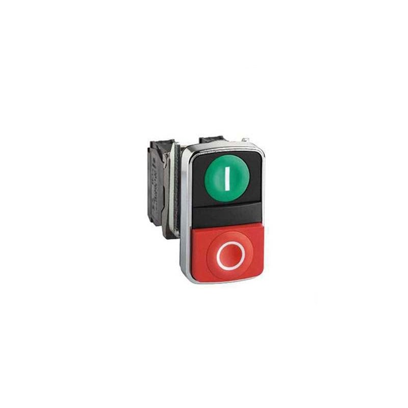 Schneider ZB4BL7341 Push Button Green Flush/Red Projecting Button Type