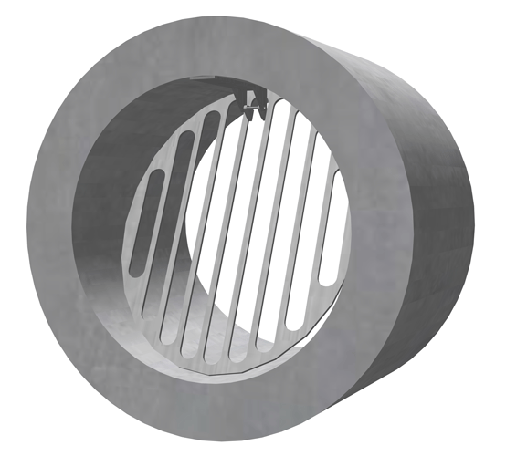 Pipe Mounted Vermin Gate in 304 Stainless Steel 