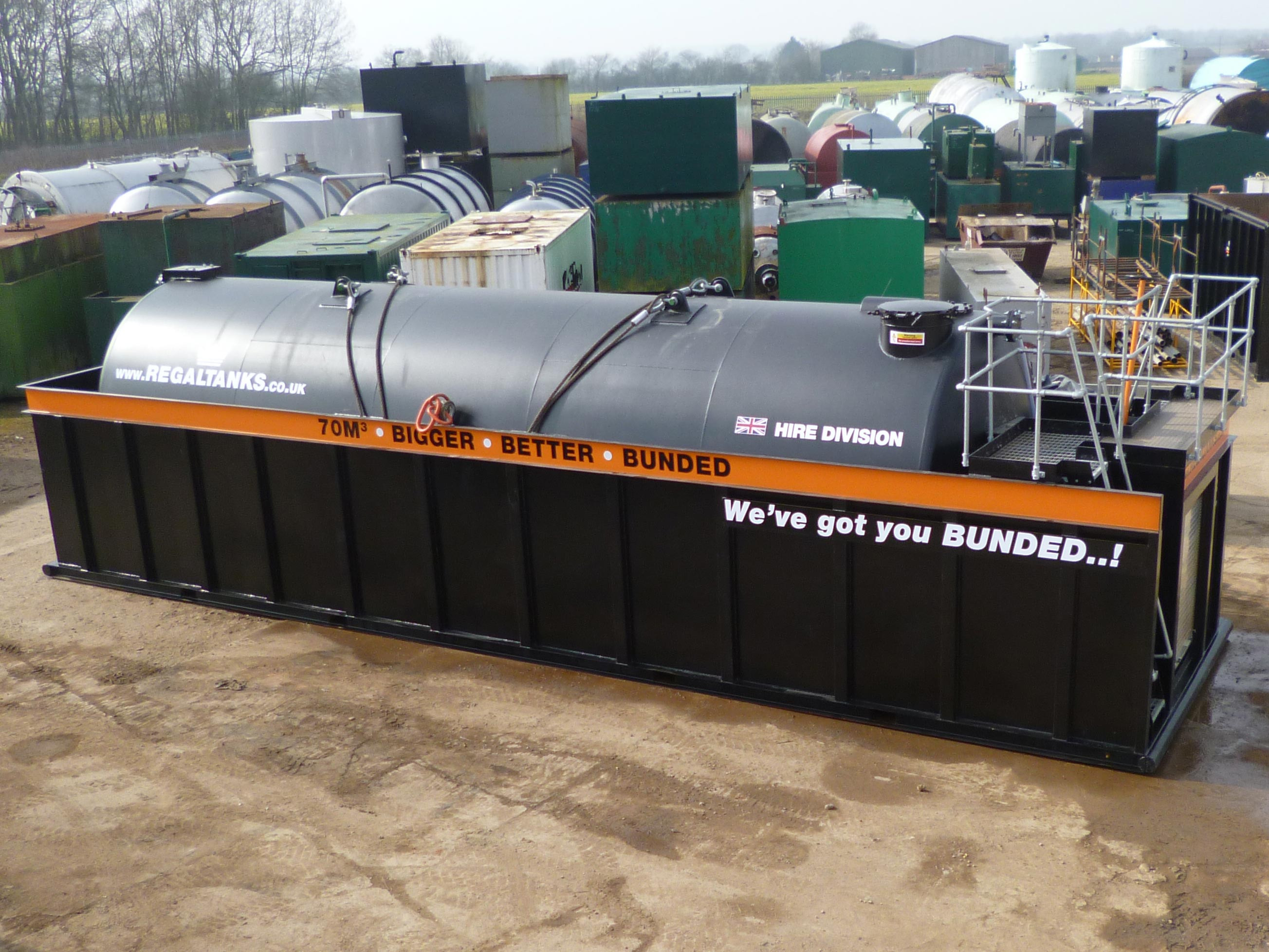 54,000 Litre Bunded Storage Tank for Hire