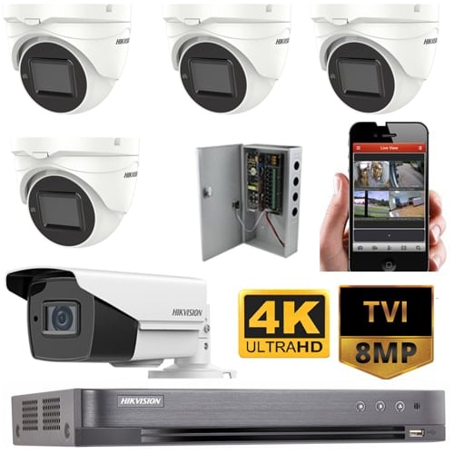 Hikvision 4K 8MP TVI Ultra HD Commercial CCTV Installation Package