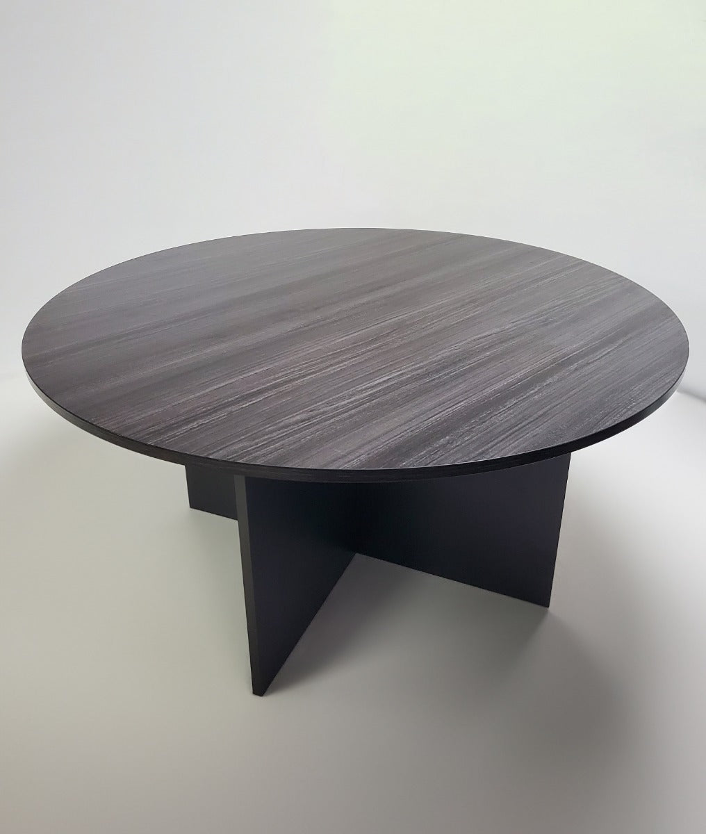 Specialising In Extra Large Round Grey Oak Meeting Table - 1500mm - LX-B02-1.5 UK