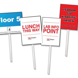 Dry Wipe Handheld Signs For Promotions