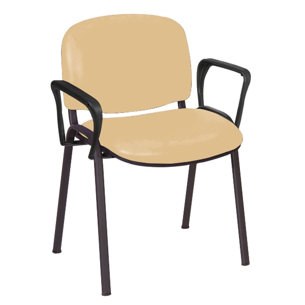 Galaxy Visitor Chair With Arms - Beige