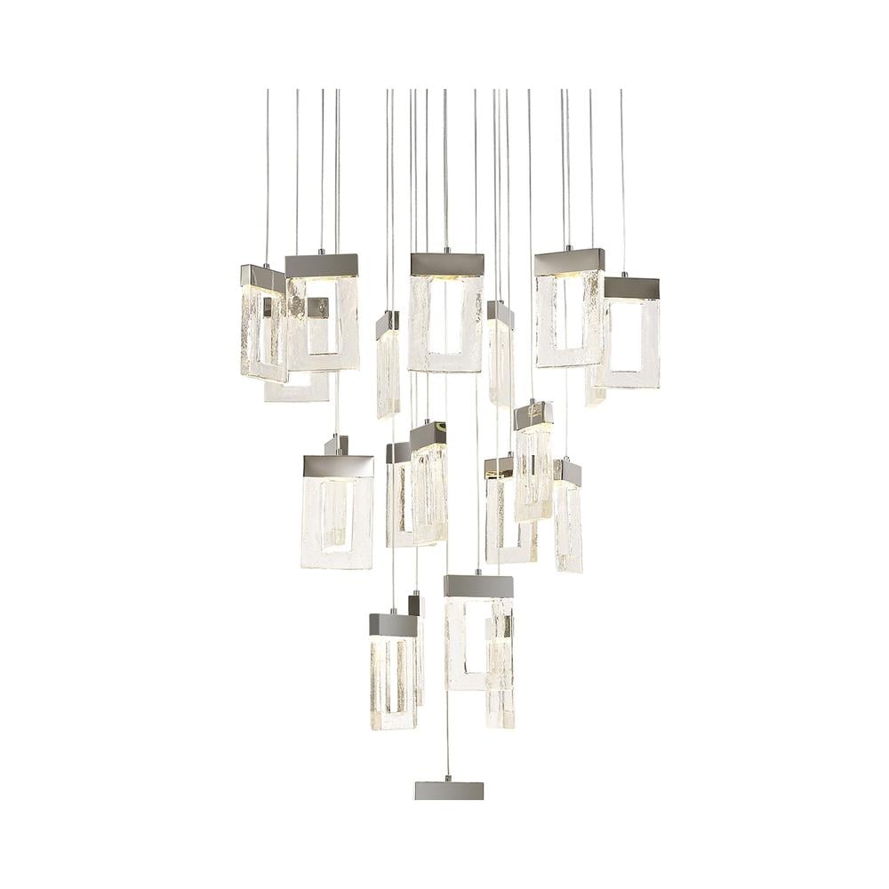 Luxuria Rowan 86cm Pendant 5m 21x4.5W LED 3000K 3360lm Polished Chrome