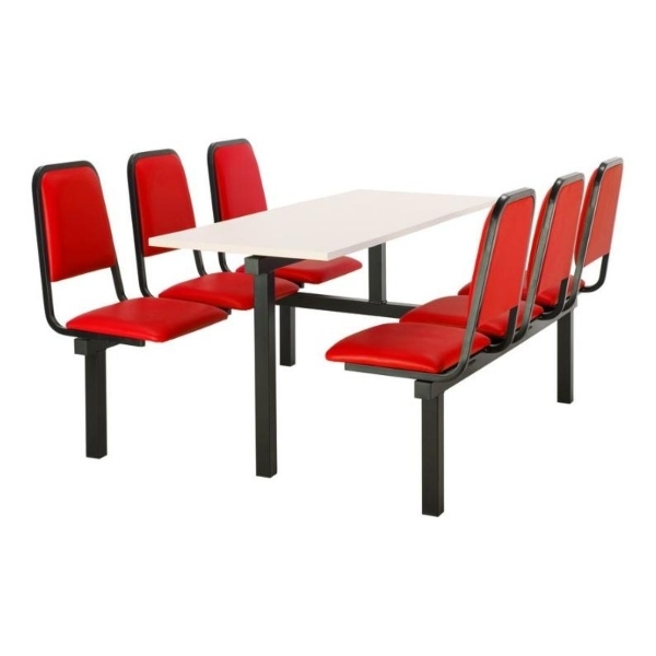 CU92 - 6-Seater Chester Canteen Unit - 2 Way Access, Red, White