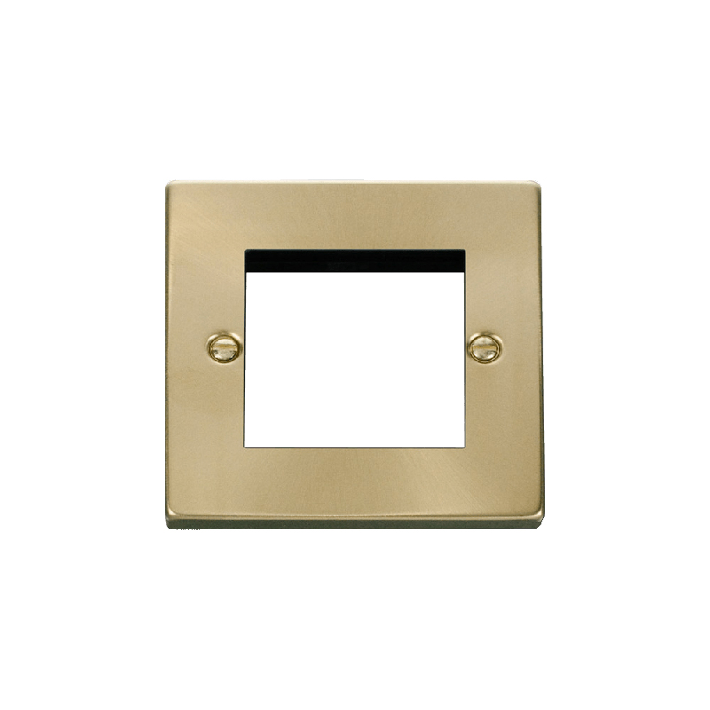 Click Deco 1 Gang Twin Aperture Single Plate Satin Brass