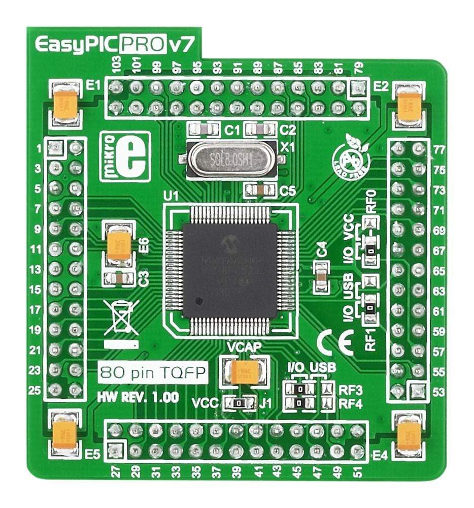 EasyPIC PRO v7 MCU card with PIC18F8520