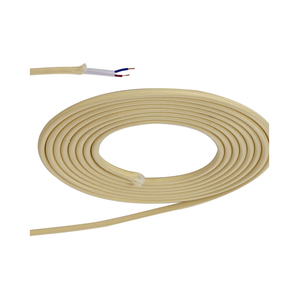 Luxuria Glorelle 1m Beige Braided 2 Core 0.75mm Cable