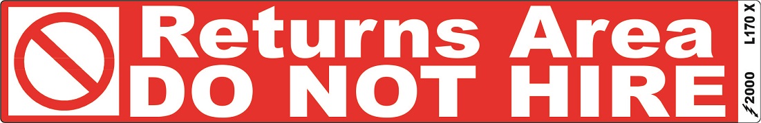 L170 X - Do Not Hire Labels (100)
[L170 X]